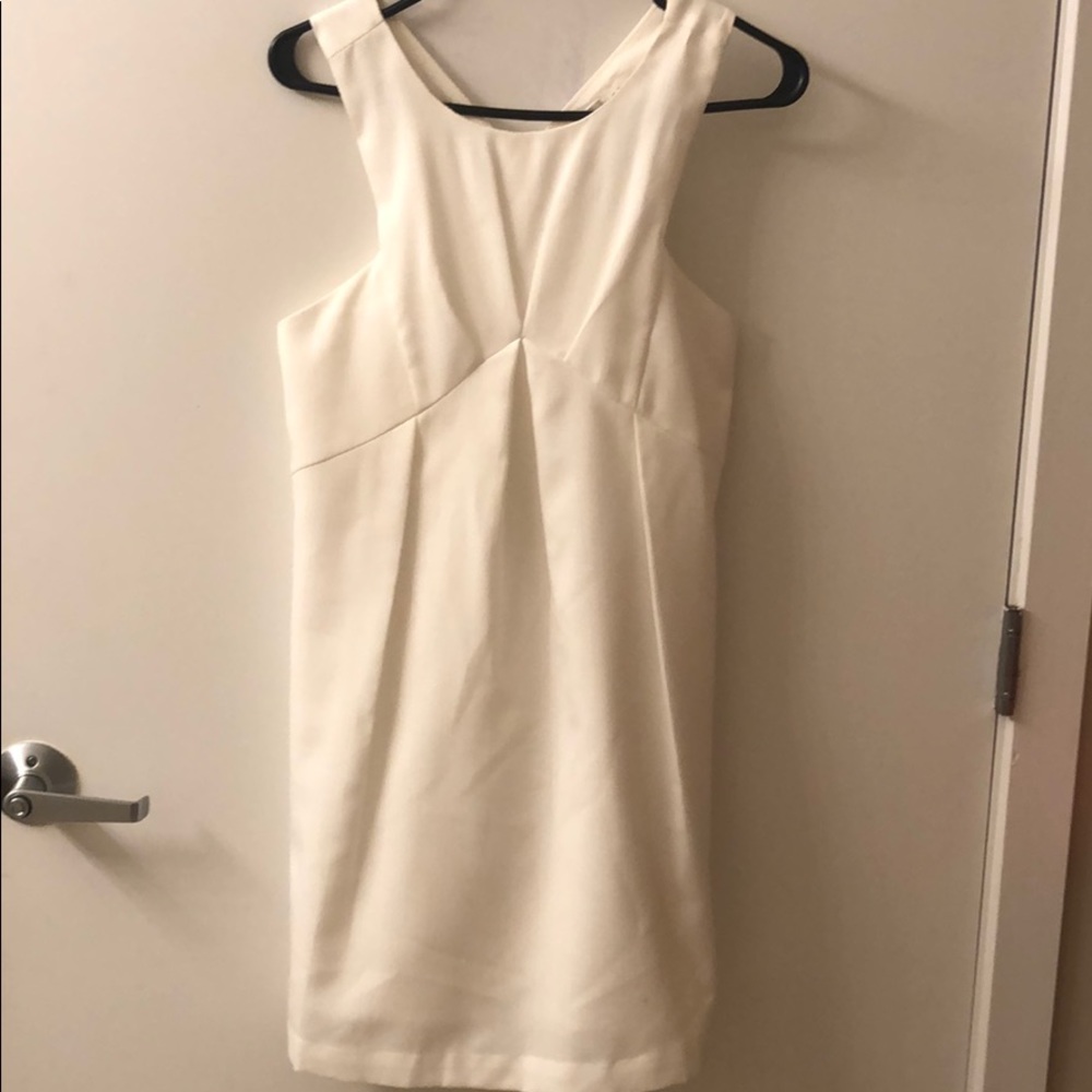 White shift dress